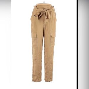 MICHAEL KORS Womens  Paper Bag Pull-On  Belted  Cargo Beige Pants Size S